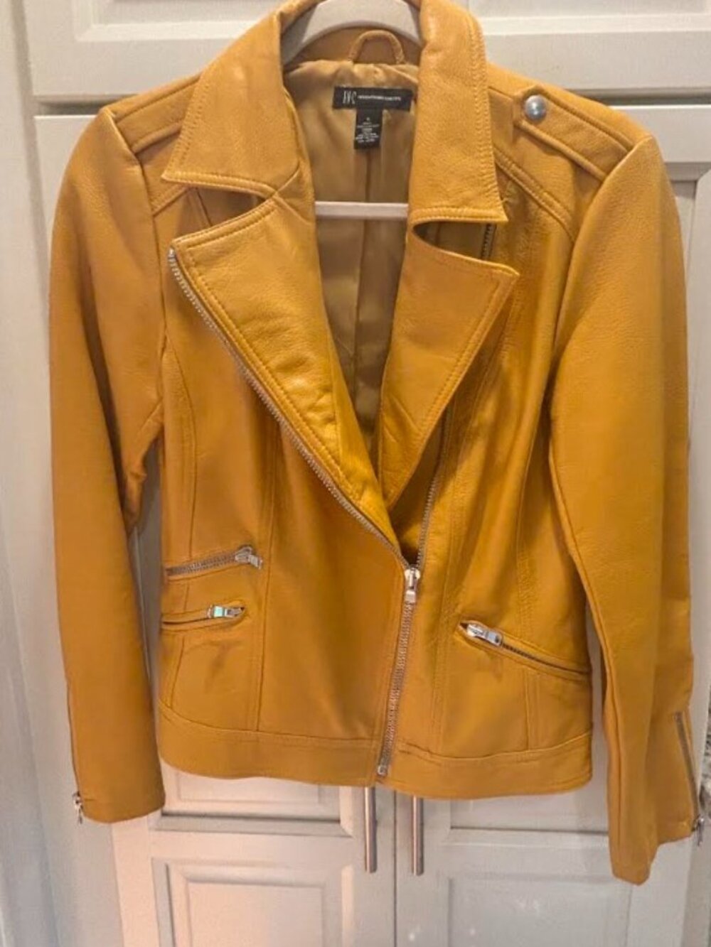 Express Mustard Biker Chic Jacket – Size Small
